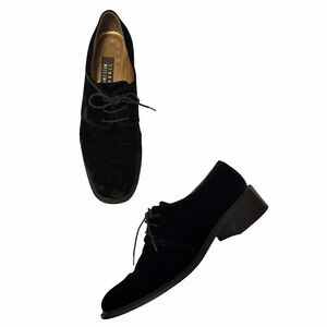 Vintage Stuart Weitzman | Black Velvet Oxfords
